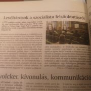 Levéltárosok a szocialista felsőoktatásról (2009)